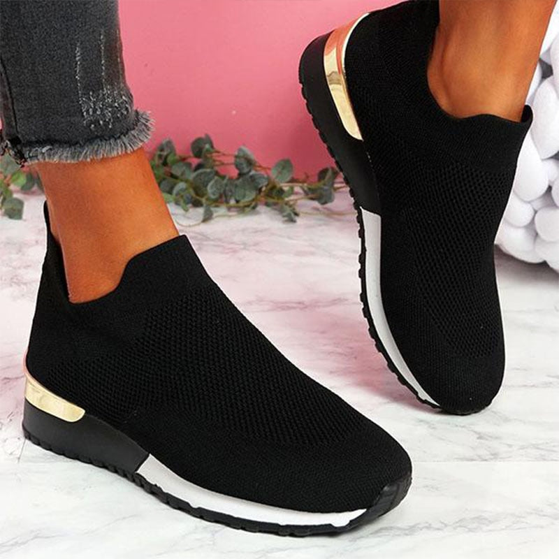 Llyge Sneakers Women Vulcanized Shoes Ladies Solid Color Slip-On Sneakers for Female Casual Sport Shoes 2023 Fashion Mujer Shoes