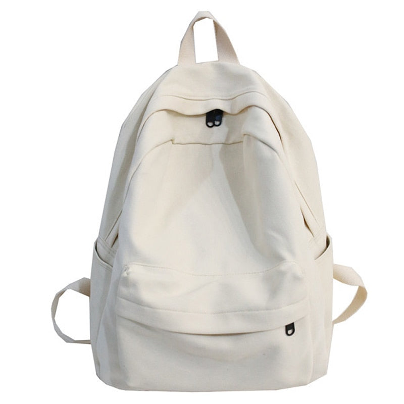 Llyge Fashion Female Bookbag Cotton Women Backpack for Teenagers Girl College Men Black School Bag Student Mochila