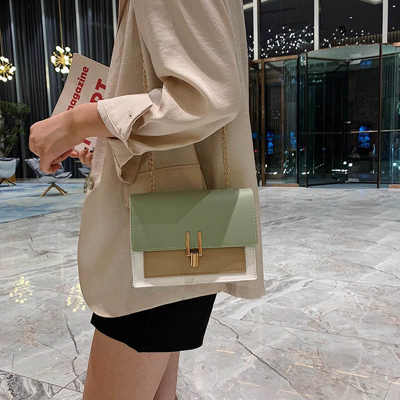 Graduation Gift  British Fashion Simple Small Square Bag Women's Designer Handbag 2022 High-quality PU Leather Chain Mobile Phone Shoulder Bags