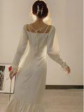 Llyge Shoulder Dress 2023 Summer Valentine's Day  Elegant Dress Birthday Dress Advanced Holiday Girl Beach Dress