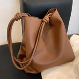 LLYGE High-Quality Ladies Large-Capacity Handbags 2023 New Fashion Autumn And Winter Shoulder Bag Soft Leather Wild Ladies Bucket Bag