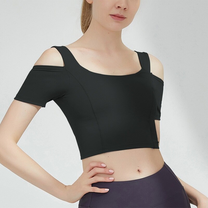 Llyge 2023 Black Sports Bra Women Fitness HOT Girl Underwear Push Up Yoga Crop Top Bras Solid Athletic Vest Gym Shirt Sportswear