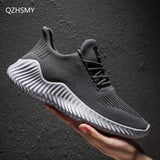 Zapatillas Hombre High Quality Men Casual Shoes Gray Sneakers Breathable Lightweight Big Size Lace-up Mesh Walking Sneakers Man