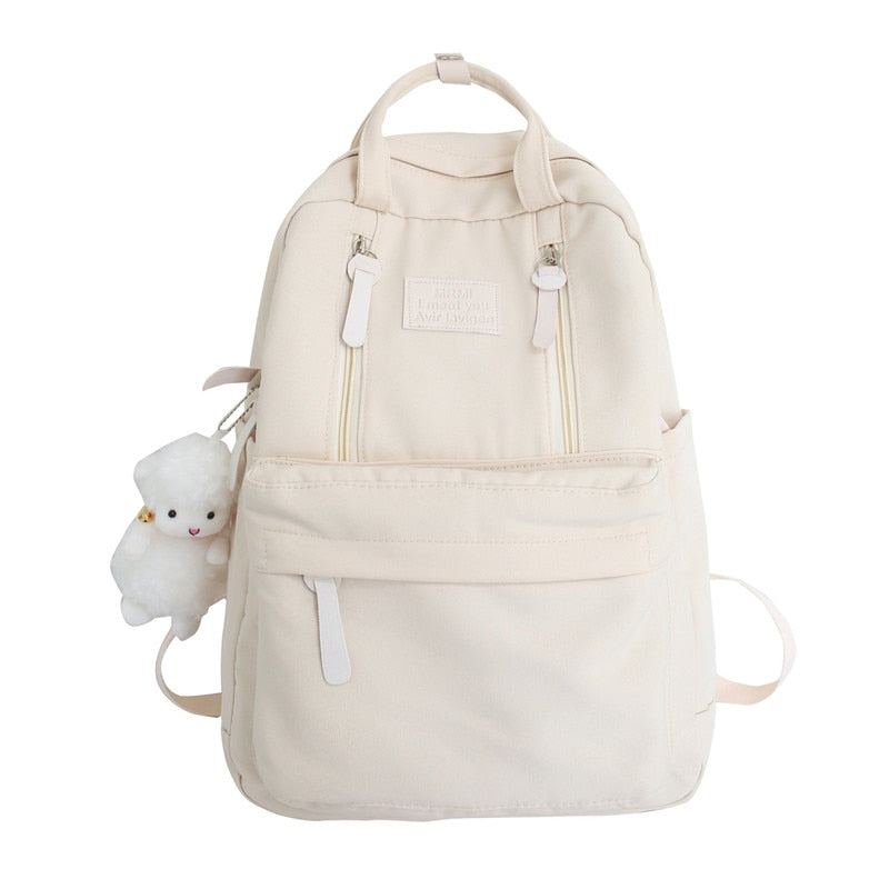 Llyge 2023 New Waterproof Nylon Woman Backpack School Bag For Teenage Girls Boys Female Large Capacity Travel Rucksack Kawaii Book Bag