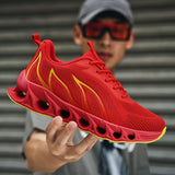 Llyge 2022 Hot New Sneakers Man Blade Cushioning Men Shoes Mesh Breathable Light Gym Big Size Flame Shoes