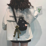 Fashion Small Crossbody Bags For Women 2023 Mini Canvas Shoulder Messenger Bag For Girl Circular Ladies Phone Purse