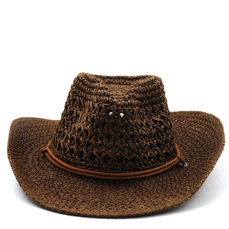 Western Cowboy Hat Men Panama Outdoor 2022 Summer Beach Cap Women Sombrero Vaquero Hombre Chapeu Wide brim Men's Straw Sun Hat