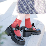 LLYGE Lolita Shoes Women Japanese Style Vintage Soft Sister Girls High Heels Waterproof Platform College Student Cosplay Costume Shoes