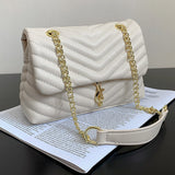 LLYGE High-Quality Fashion Embroidery Thread Small Square Bag 2022 Summer New Style Korean Texture One-Shoulder Messenger Chain Bag