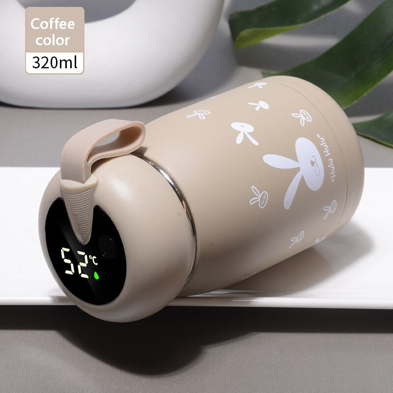 Llyge  2023  Coffee Mugs In-Car Tea Water Thermos Bottle Mass Portable Vacuum Flasks Christmas Gifts Smart Insulation Cup Temperature Display