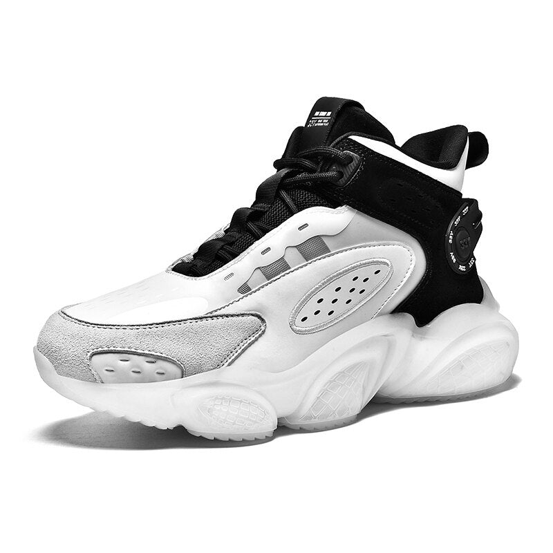 Men Platform Sneaker  2022 New Street Fashion High Top Men Shoes Basketball Zapatillas Black White Winter Sneakers