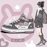 Llyge 2023 Spring Fashion Women Sneakers Kawaii Cute Girl Students Casual Sports Hi Tops Woman Vulcanize Shoes Flats