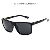 LLYGE Fashion Square Men Sunglasses Classic Rectangle Big Male Sun Glasses Vintage Mirror Driving Sunglass UV400