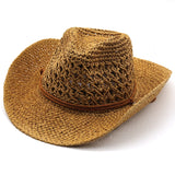 Western Cowboy Hat Men Panama Outdoor 2022 Summer Beach Cap Women Sombrero Vaquero Hombre Chapeu Wide brim Men's Straw Sun Hat