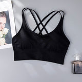 Women Sport Underwear Plus Size XXL Nylon Stretch Middle Support Crosscriss Gym Bra Top For Outdoor Fitness Yoga Running Workout