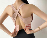 Llyge 2023  Sports Bra Women Yoga Crop Top Shockproof Push Up Underwear Fitness Bras Athletic Vest Gym Shirt Sport Sportswear