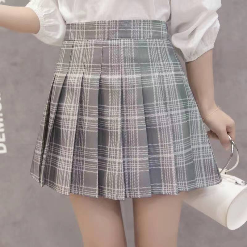 Llyge Plaid Women Skirts Summer High Waist Pleated Mini Skirt Fashion Casual JK Japan Uniforms A Line Harajuku Dancing Faldas