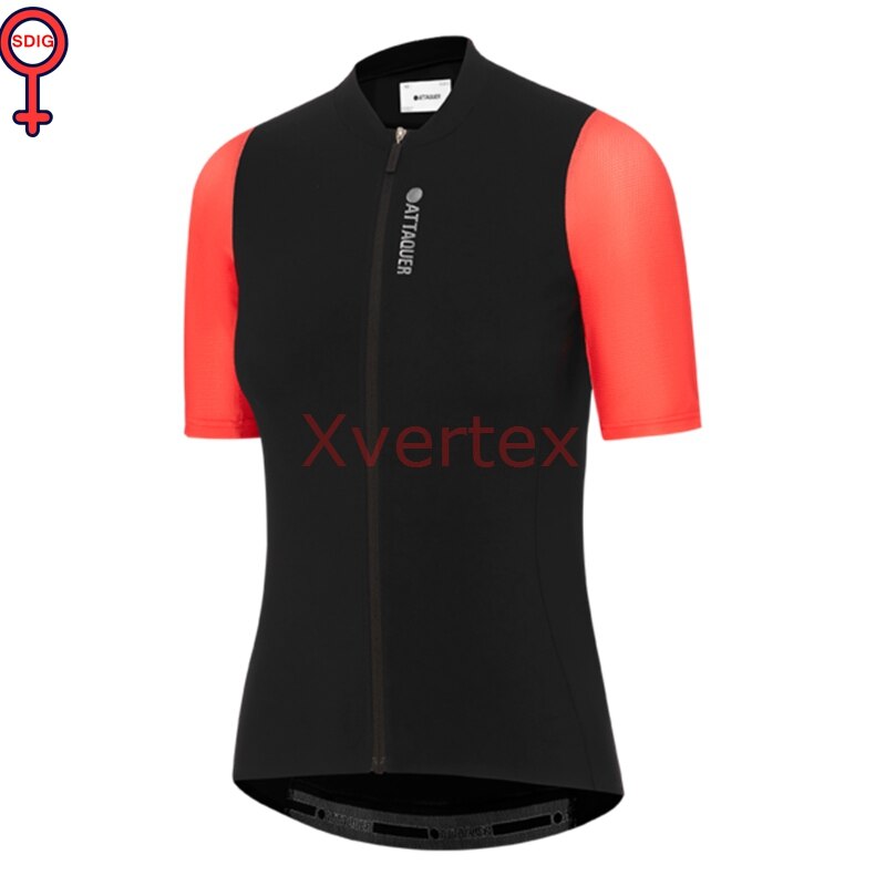 Llyge 2022Attaquer New Team Summer Breathable Women Race Cycling Jersey Short Sleeve Solid Color Bike Shirts MTB Bicycle Clothing Wear