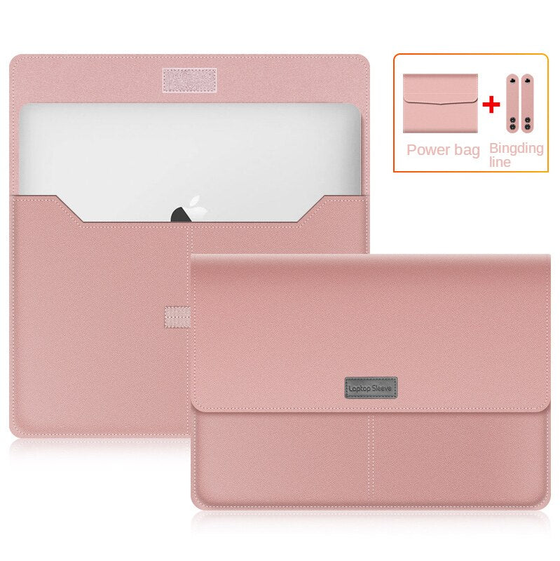 Llyge New Laptop Sleeve for Macbook Pro 13 Case 2023 Laptop Computer Waterproof PU Leather Laptop Bag For Macbook Air 13 Case 2023