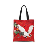 New Ukiyoe Design Canvas Shopping Bag Japanese Style Handbag For Women Daily Girl Large Capacity Grocery Reusable Shoulder Bag