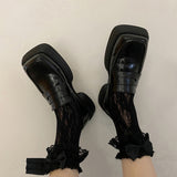 Women's Lolita Shoes Cosplay Shoes JK Uniform Loafers Casual Shoes Harajuku Vintage Shoes Japanese High School Student Shoes