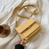 Llyge Solid Color PU Leather Crossbody Bags For Women 2023 Summer Simple Fashion Handbags And Purses Female Shoulder Bags