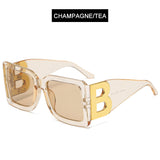 LLYGE Fashion Oversized Sunglasses Women Classic Big Frame B Sun Glasses For Female Trendy Outdoor Eyeglasses Shades UV400