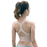 Llyge Women Racerback Sports Bra Top For Fitness Push Up Wirefree Adjustable Buckle Hollow Yoga Underwear Gym Workout Athletic Bra