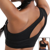 Llyge 2023  One Shoulder Yoga Bras Women Sports Top Crop Athletic Vest Push Up Underwear BH Sports Bra Sportswear Wire Free Gym Shirts