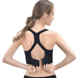 Sports Underwear Top For Fitness Yoga Bra Racerback Nylon Solid Stretch Cozy Adjustable Back Buckle Gym Sports Bra Plus Size XL