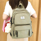 LLYGE Female School Student Book Bag Travel Girls Rucksack Korean Fashion Women Waterproof Backpack For Teenager Mochila
