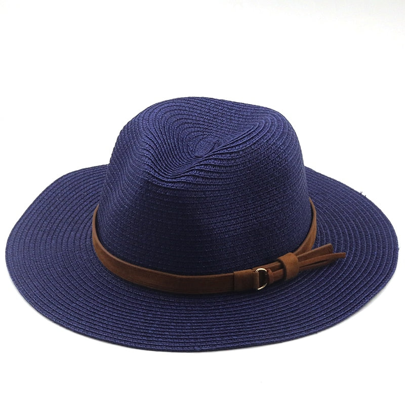 Panama Hat Summer Sun Hats For Women Men Beach Straw Hat Fashion UV Sun Protection Travel Cap Chapeu Feminino 2023
