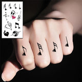 Llyge Waterproof Temporary Tattoo Stickere Black Hand Drawn Heart Design Body Art Fake Tattoo Flash Tattoo Wrist Ankle Female
