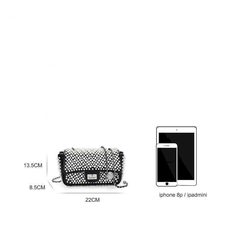 LLYGE luxury designer purses and handbags handbag  for women 2023 new fashion pearl ladies Shoulder Bags crossbody bag purse culth bag
