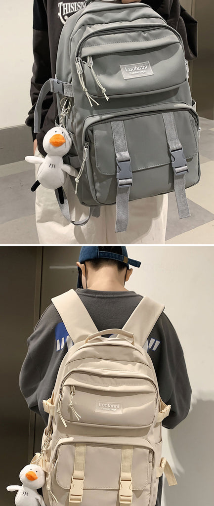 LLYGE Fashion Men Backpack Waterproof Nylon Rucksack For Teenager Schoolbag Kawaii Women Bag Lovers Travel Shoulder Mochila