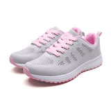 Llyge  Graduation Party 2023 Sneakers Women Shoes Flats Casual Ladies Shoes Woman Lace-Up Mesh Light Breathable Lovers Shoes Female Zapatillas Mujer
