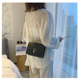 Graduation Gift  British Fashion Simple Small Square Bag Women's Designer Handbag 2022 High-quality PU Leather Chain Mobile Phone Shoulder Bags