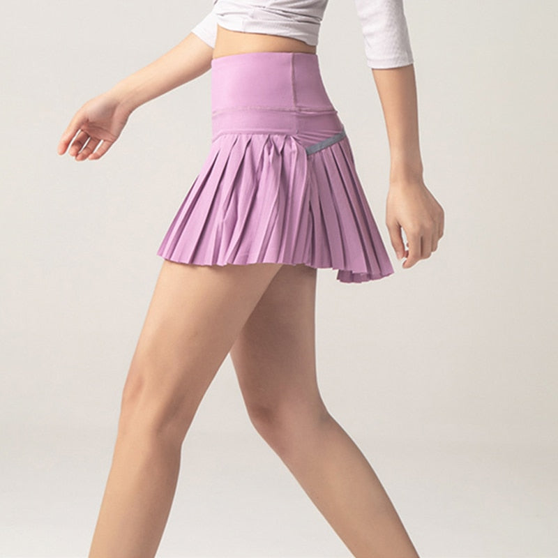 Llyge 2023 Women Sports Tennis Skirts Golf Skirt Fitness Shorts High Waist Athletic Running Short Quick Dry Sport Skort Pocket