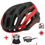 Llyge Integrally-Molded Cycling Helmet With Taillight Ultralight Road Bike Riding Helmets Adjustable Bicycle Motorcycle Sports Helmet