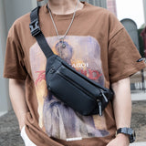 Llyge Men Fanny Pack Teenager Outdoor Sports Running Cycling Waist Bag Pack Male Fashion Shoulder Belt Bag Travel Phone Pouch Bags