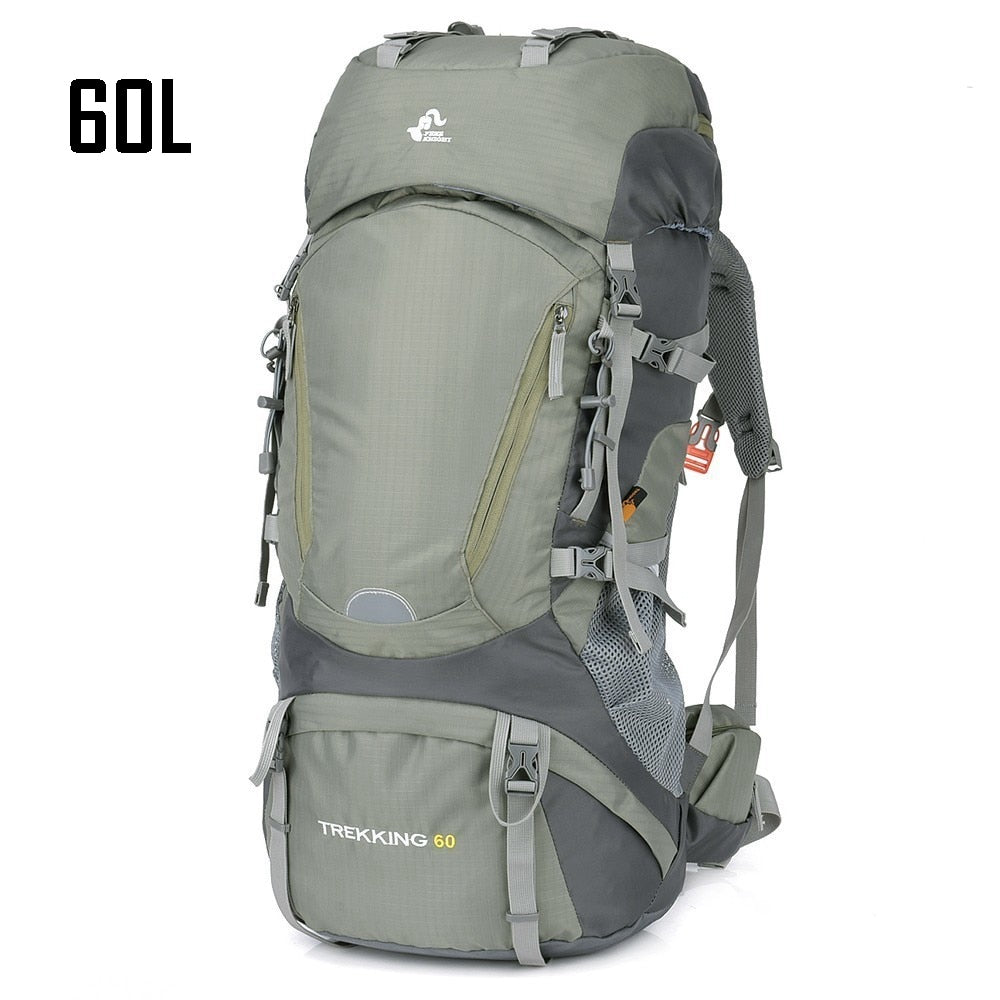 Llyge 50L & 60L Waterproof Hiking Backpack Woman Outdoor Trekking Camping Bag Army Man Hunting Mountain Backpacks Rain Cover Rucksack