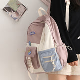 Llyge Women Backpack Waterproof Nylon School Backpack For Teenage Girls Ladies Rucksack Girl Book Bag Mochila Backpack School
