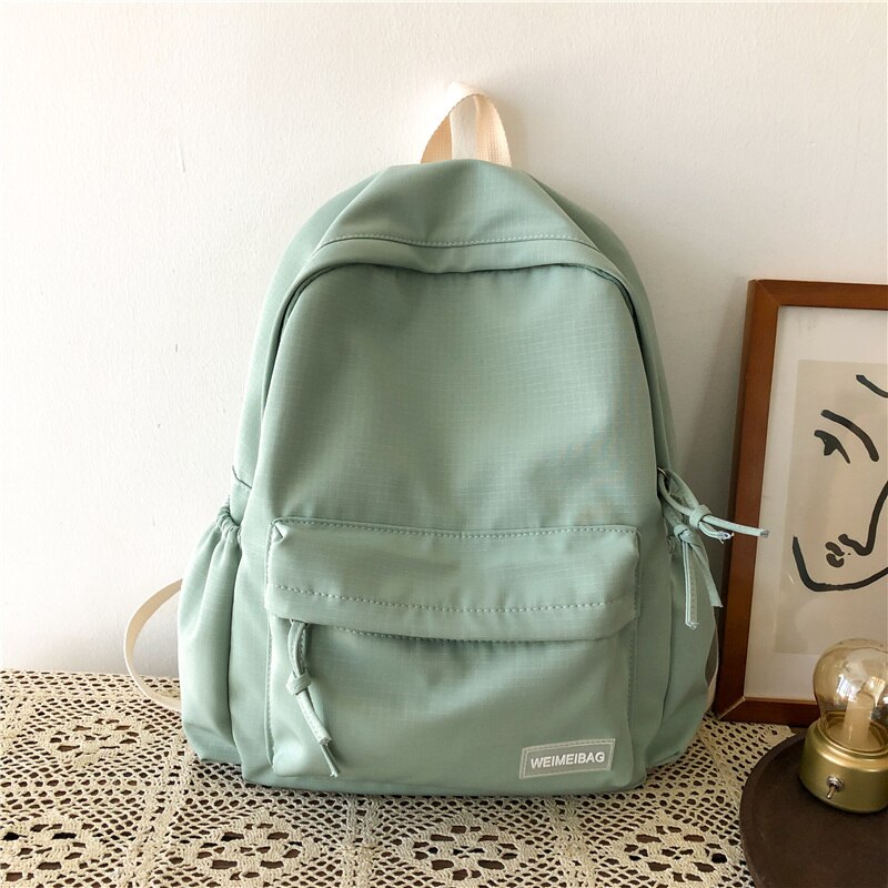 Llyge Waterproof Nylon Women School Backpack Large Solid Color Girls Travel Bag College Schoolbag Female Laptop Back Pack Mochilas