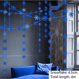 LLYGE Christmas Gift 3D Artificial Snowflakes Paper Garland Festival Frozen Party Supplies Christmas Decorations for Home Wedding Birthday Party Snow