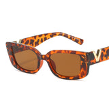 LLYGE Retro Rectangle Sunglasses Women Brand Designer Vintage Small Frame Sun Glasses Ladies Classic Black Square Oculos De Sol