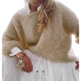 LLYGE Winter Lantern Sleeve Female Pullover Ladies Oversized Jumper dresses for women 2024 Knitted Sweaters Sweater Women Mohair