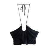 LLYGE 2023  U Neck Cropped Mujer Tops Sleeveless Streetwear Stylish Cami Blouses Vintage Cami Tops