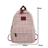 Llyge Fashion College School Bag Backpacks For Women Striped Book Packbags For Teenage Girls Men Travel Shoulder Bags Rucksack