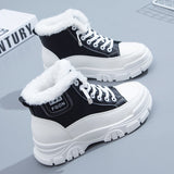 Llyge 2023 Snow Boots Women's Winter  Plus Velvet Thick Cotton Shoes Thick-soled Sneaker Platform High Top Causal Short Ankle Boots