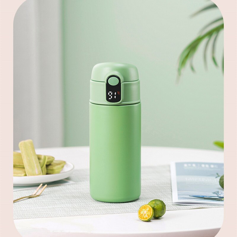 Llyge  2023  316 Stainless Steel Vacuum Flask Display Temperature Straw Portable Thermos Cup Girl Children Cute 420ML 520ML 600ML termo café